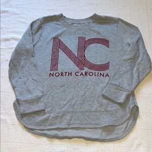 State of Mind Gray Sweatshirt with Maroon Print